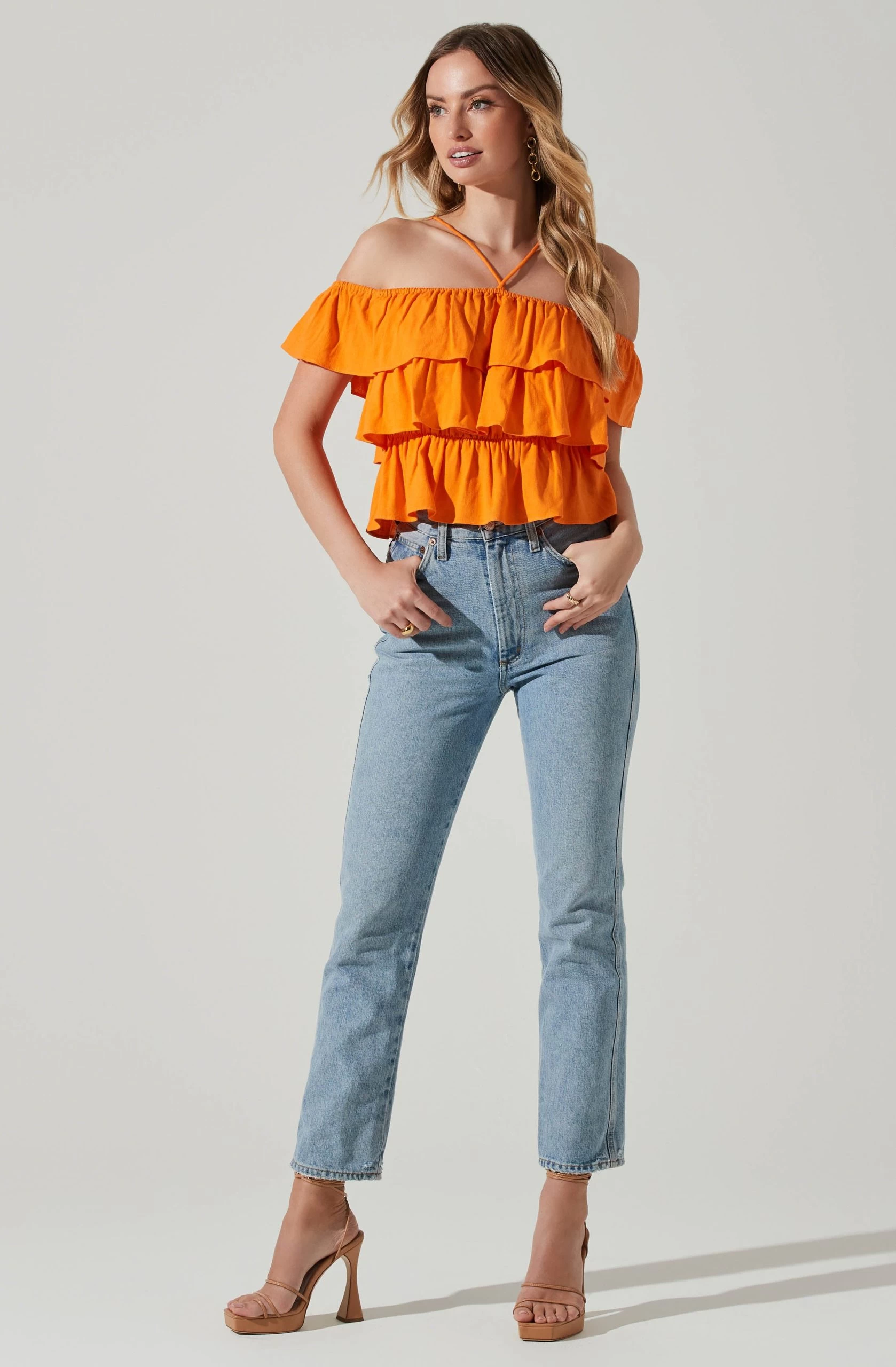 Halter Tiered Ruffle Top - Image 8