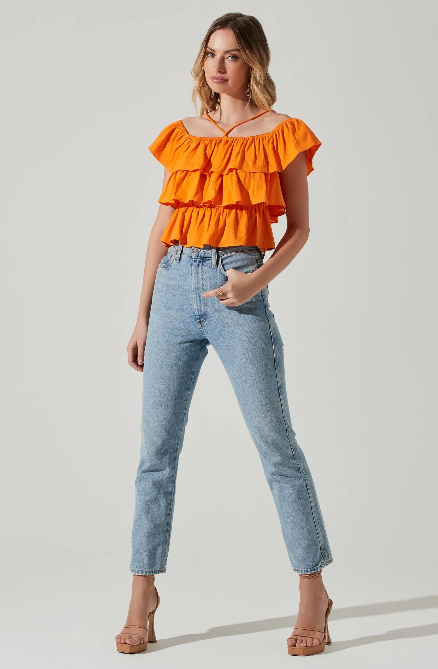 Halter Tiered Ruffle Top - Image 10