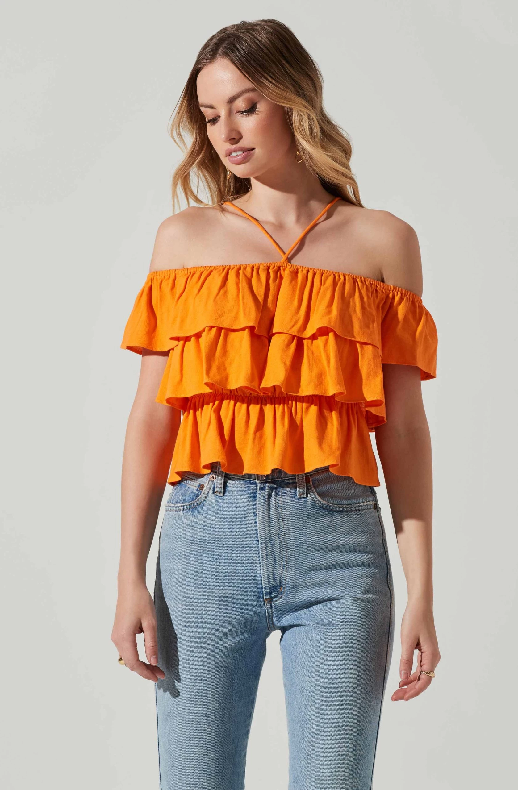 Halter Tiered Ruffle Top - Image 9