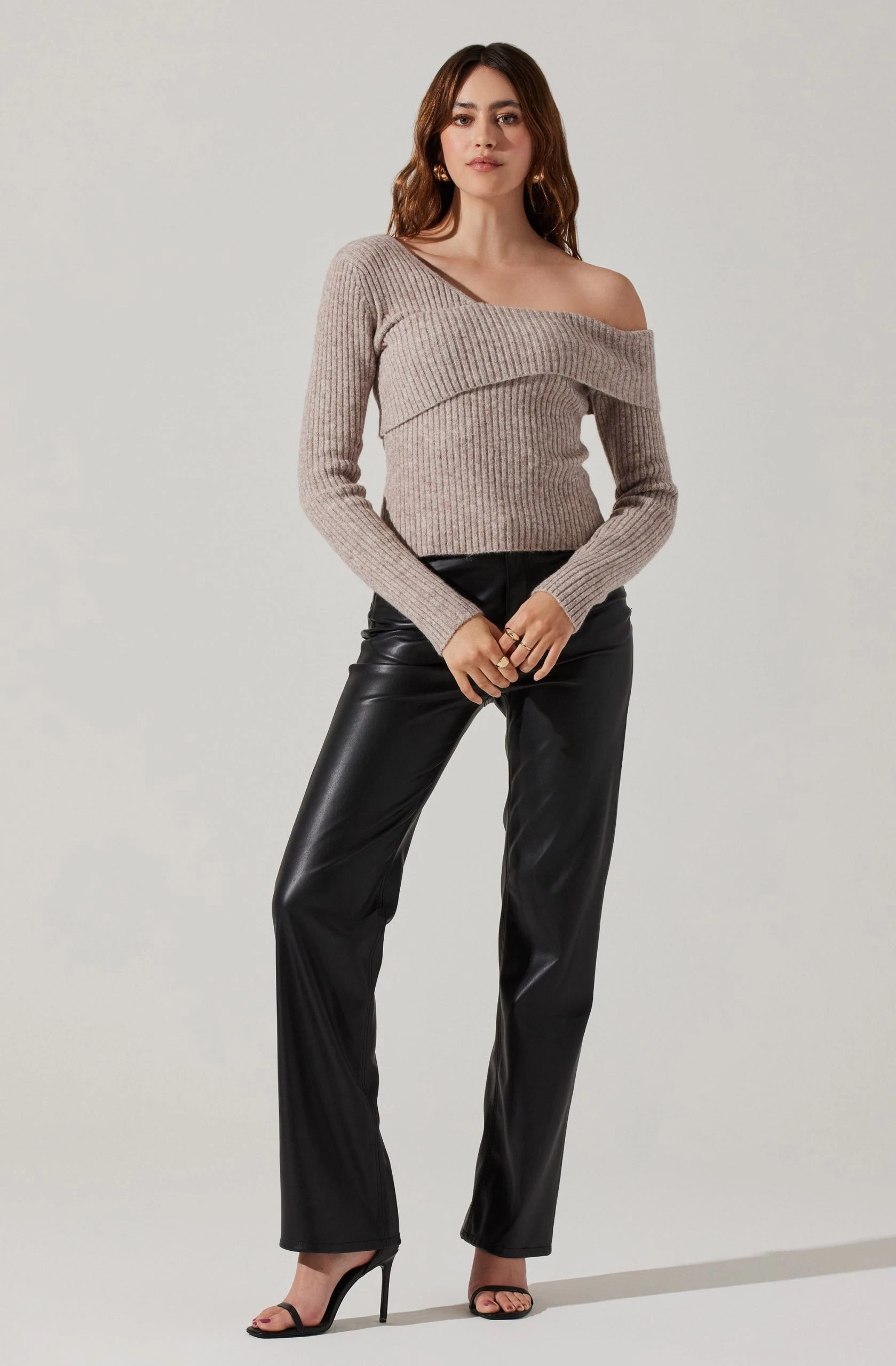 Asymmetrical Foldover Sweater - Image 2