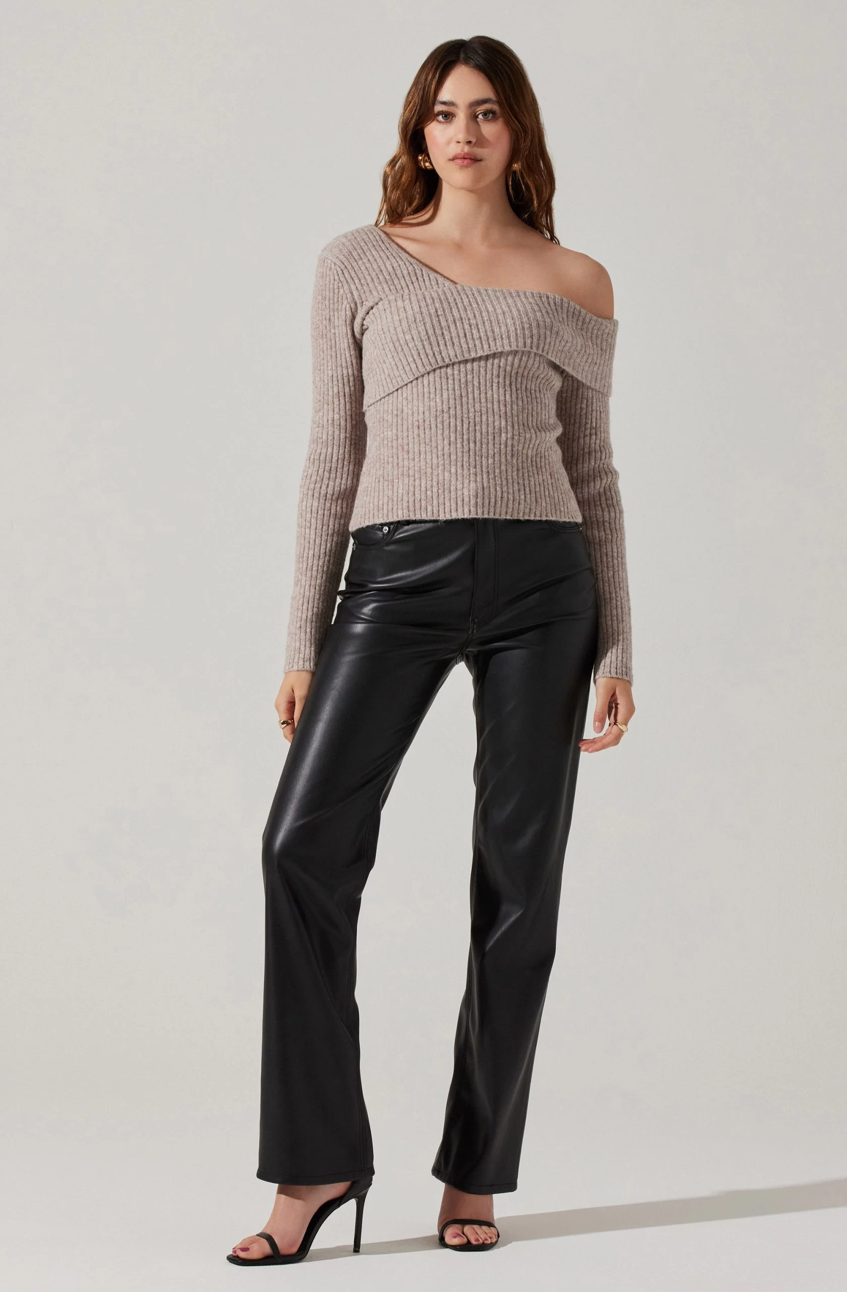 Asymmetrical Foldover Sweater - Image 4