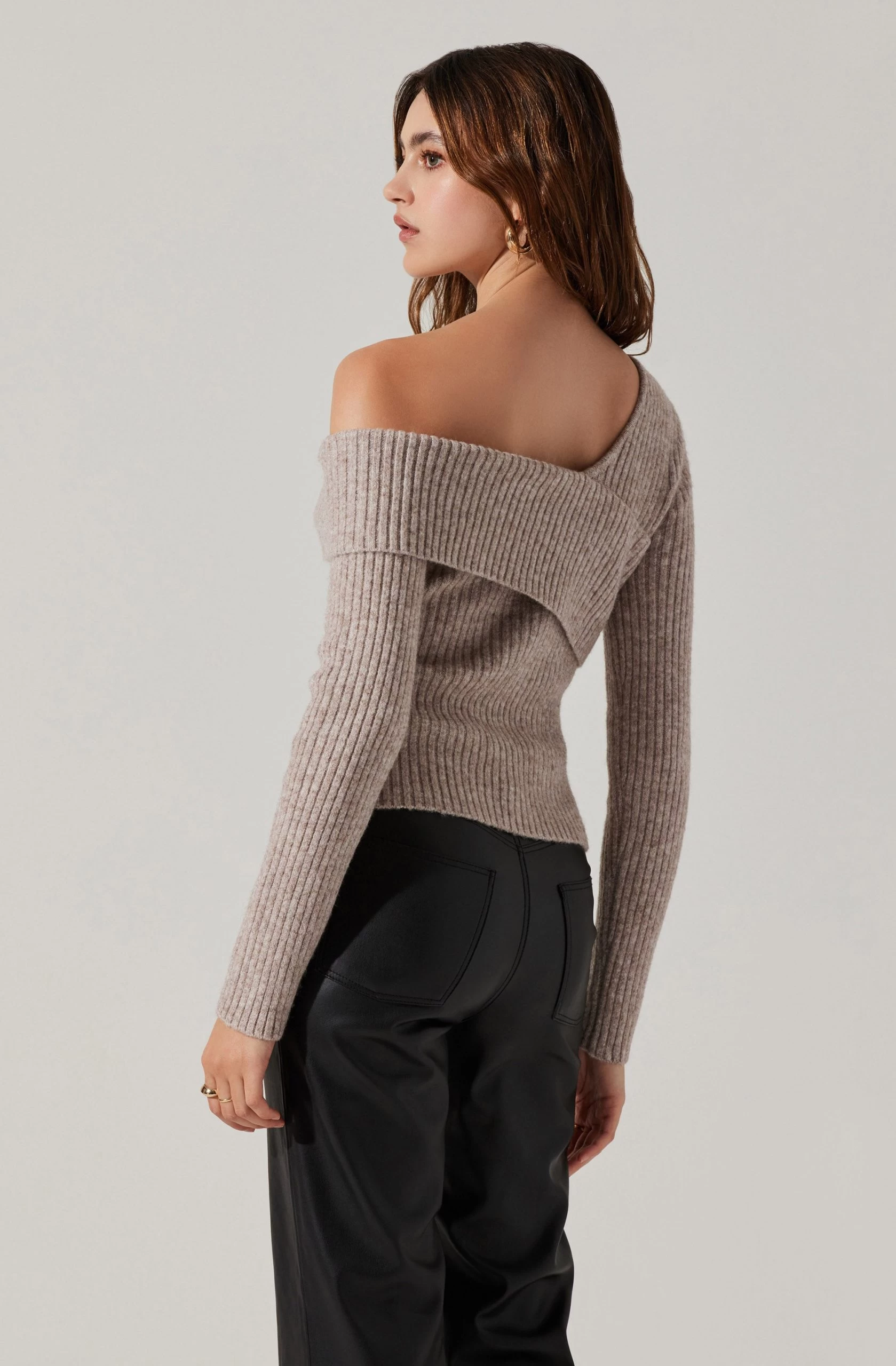 Asymmetrical Foldover Sweater - Image 6