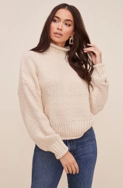 Mock Neck Knit Sweater