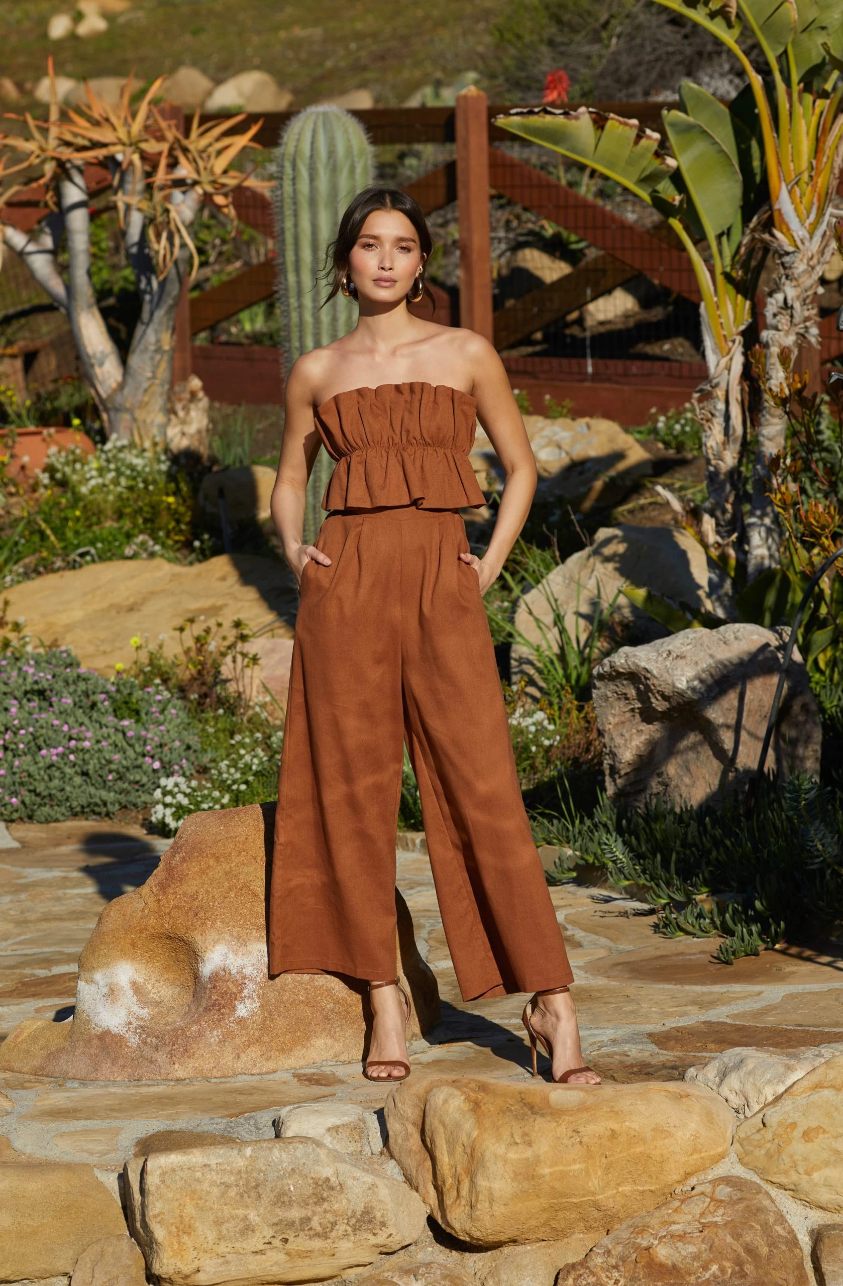 Ruffle Bust Tie Back Jumpsuit - Image 12