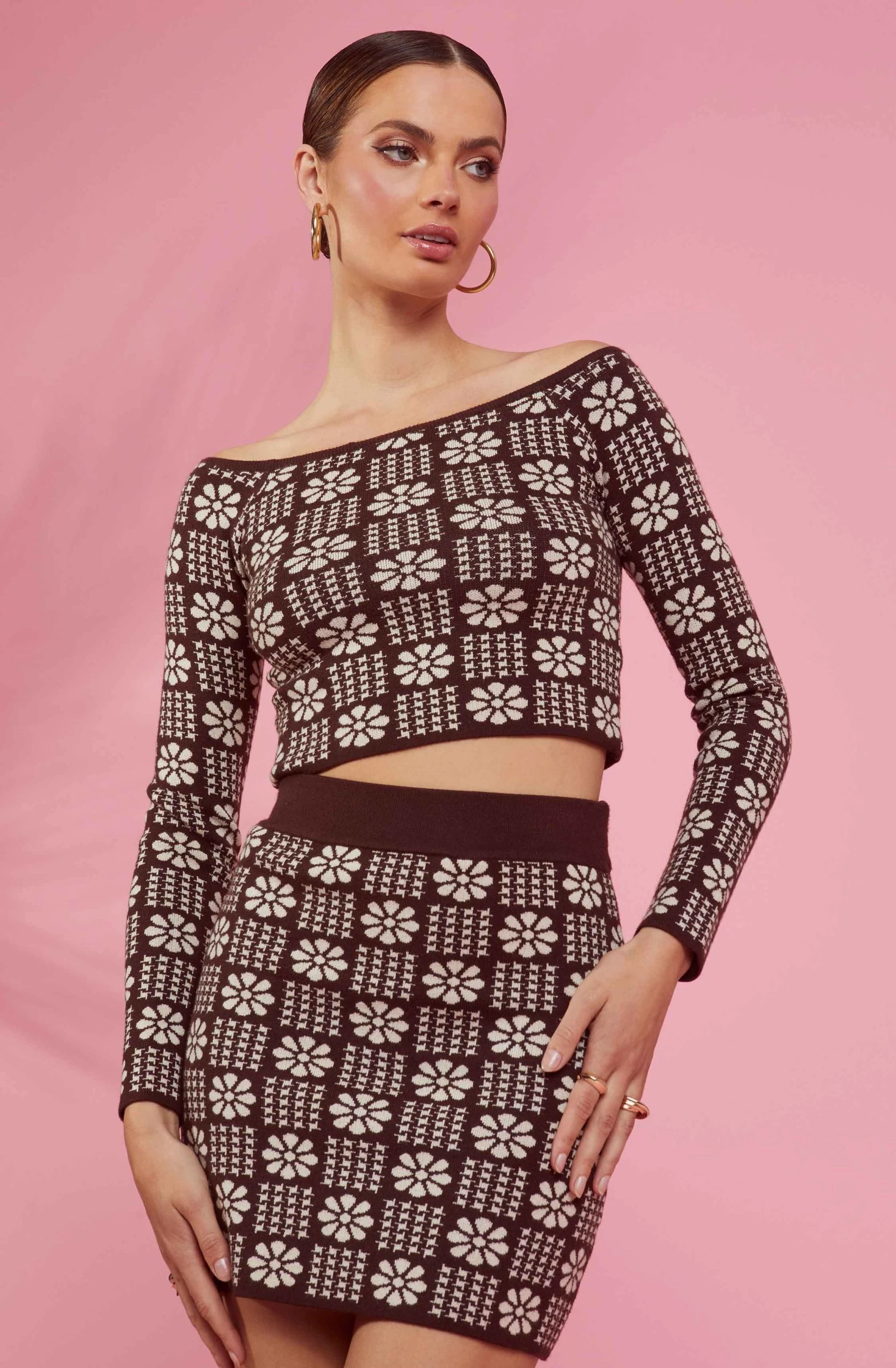 Freja Floral Knit Mini Skirt - Image 5